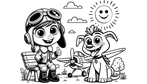 DALLE-2023-11-02-16.55.57---Drawing-in-solid-black-lines-suitable-for-a-kids-coloring-page-depicting-a-heartwarming-Pixar-like-scene.-It-features-a-young-girl-dressed-in-a-pilo.png