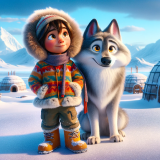 DALLE-2023-11-04-19.41.41---Pixar-like-scene-featuring-a-young-boy-with-fair-skin-and-shaggy-dark-hair-dressed-in-a-warm-colorful-winter-coat-snow-pants-and-a-beanie.-Hes-st
