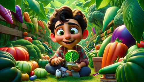DALLE-2023-11-06-18.07.50---A-Pixar-like-digital-illustration-featuring-a-young-boy-with-olive-skin-dark-curly-hair-and-a-bright-smile.-Hes-sitting-in-a-lush-vibrant-garden-f.png