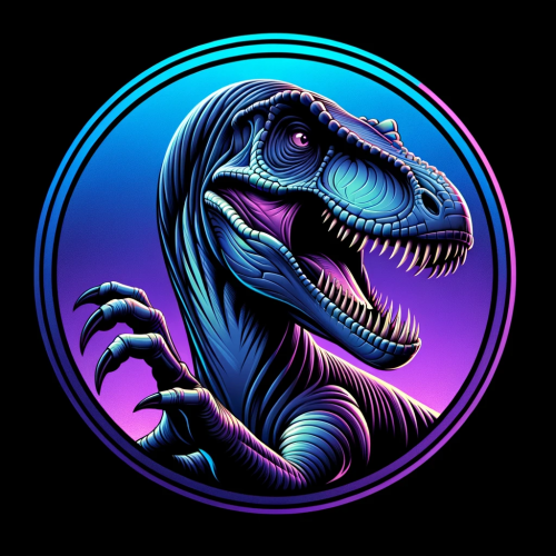 DALL·E 2023 11 19 09.37.40 A realistic 3D style depiction of a raptor, captured within a circular fr